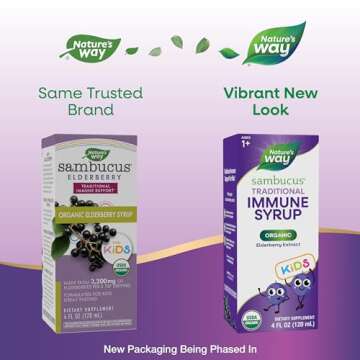 Nature's Way Sambucus Elderberry Traditional Immune Syrup for Ages 1+, Traditional Immune Support*, ...