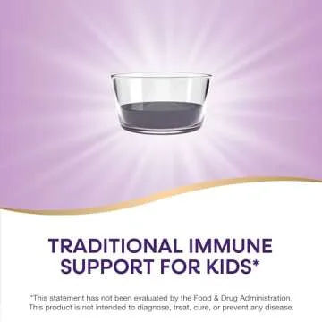 Nature's Way Sambucus Elderberry Traditional Immune Syrup for Ages 1+, Traditional Immune Support*, Antioxidant Support*, Black Elderberry Extract, USDA Certified Organic, 4 Fl Oz (Packaging May Vary)