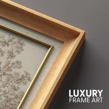 SIGNWIN Premium Frame Art Classic Tree Branches and Foliage Illustrations Fine Art Traditional Iconic for Living Room, Bedroom, Office - 26"x36" Natural