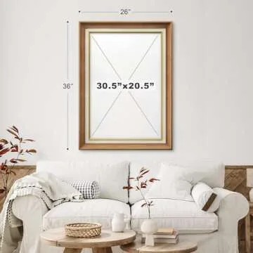 SIGNWIN Premium Frame Art Classic Tree Branches and Foliage Illustrations Fine Art Traditional Iconic for Living Room, Bedroom, Office - 26"x36" Natural