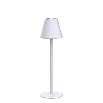 Timjorman Modern LED Cordless Table Lamp, 4000mAh Rechargeable Battery, 3 Level Brightness Night Light, Metal Shell, Minimalist Design, for Couples Dinner/Coffee Table/Restaurant/Bedroom, White