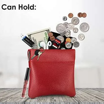 Nabob Leather Squeeze Coin Purse - Stylish & Practical