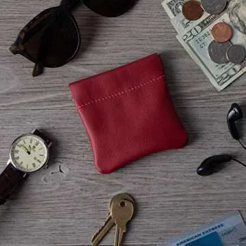 Nabob Leather Squeeze Coin Purse - Stylish & Practical