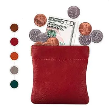 Nabob Leather Squeeze Coin Purse - Stylish & Practical