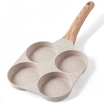 CAROTE Nonstick 4-Cup Granite Egg Pan – Perfect for Quick Breakfasts!