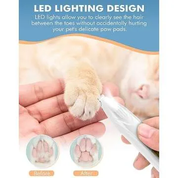 LEYOUFU Dog Clippers for Grooming, Cordless Dog Grooming Kit for Small Dogs with LED Light, Recharge...