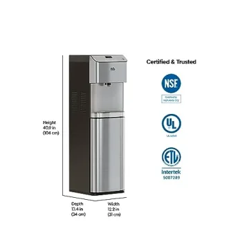Brio Moderna Bottom Load Water Cooler Dispenser - Tri-Temp & Self-Cleaning