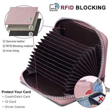 GADIEMKENSD Compact RFID Leather Wallet for Women