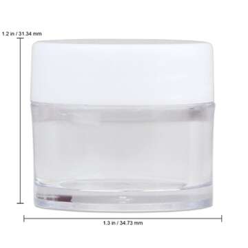 Beauticom High-Graded 7 Grams/7 ML (Quantity: 12 Packs) Thick Wall Crystal Clear Plastic Leak-Proof ...