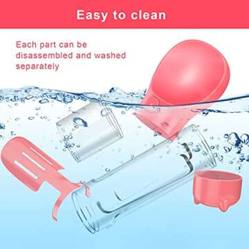 SVTEOKO Dog Water Bottle, Leak Proof Portable Puppy Water Dispenser with Drinking Feeder for Pets Outdoor Walking, Hiking, Travel, Food Grade Plastic, BPA Free