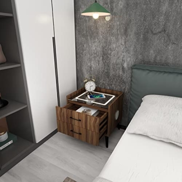 Smart LED Nightstand with Bluetooth Speaker and Charging