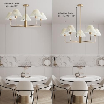 Stylish KCO Lighting 5-Lights Mid Century Modern Chandelier
