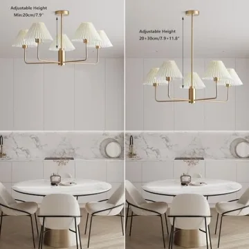 Stylish KCO Lighting 5-Lights Mid Century Modern Chandelier