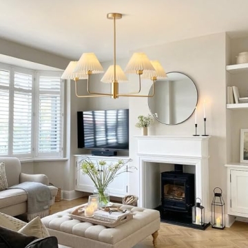 Stylish KCO Lighting 5-Lights Mid Century Modern Chandelier