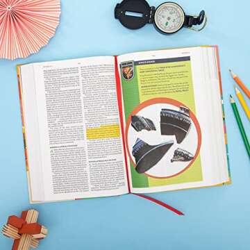 CSB Explorer Bible for Kids, Hardcover, Red Letter, Full-Color Design, Photos, Illustrations, Charts, Videos, Activities, Easy-to-Read Bible Serif Type