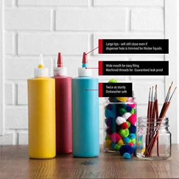 Durable 12oz Squeeze Bottles with Funnel for Sauces