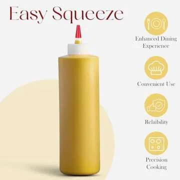 Durable 12oz Squeeze Bottles with Funnel for Sauces