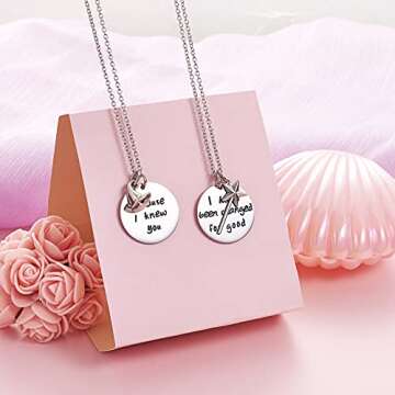 Melix Home Wicked the Musical Necklace Because I Knew You,I Have Been Changed for Good Gifts for Sister Friendship Gifts BFF Gifts Necklace Set of 2 (necklace)
