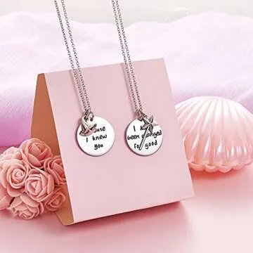 Melix Home Wicked the Musical Necklace Because I Knew You,I Have Been Changed for Good Gifts for Sister Friendship Gifts BFF Gifts Necklace Set of 2 (necklace)