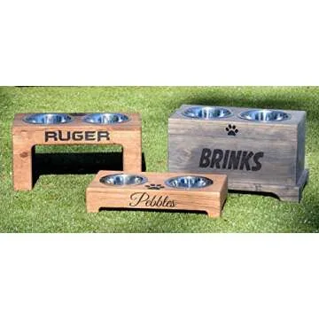 Elevated Dog Feeder and Storage Box - Elevated Dog Bowl - Rustic Dog Bowl Stand - Raised Dog Bowl - Raised Dog Feeder - Pet Bowl Stand