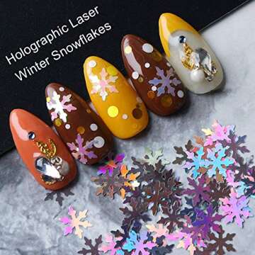 Snowflake Glitter Nail Sequins for Creative Nail Art