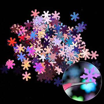 Snowflake Glitter Nail Sequins for Creative Nail Art