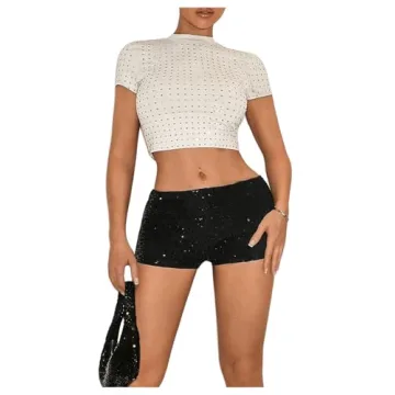 SHENHE Sequin Mini Shorts For Trendy Night Outs