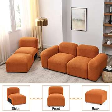 GNIXUU Modular Sectional Sofa | Convertible L-Shaped Couch