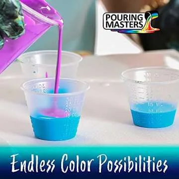 Pouring Masters Blue/Gold Iridescent Special Effects Pouring Paint - 8 Ounce Bottle - Acrylic Ready to Pour Pre-Mixed Water Based for Canvas, Wood, Paper, Crafts, Tile, Rocks and More