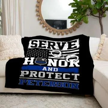 Personalized Police Officer Blanket with Name