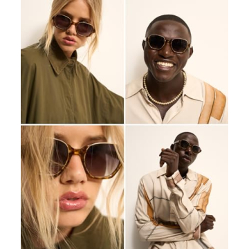 Stylish Blackburn Half-Rim Sunglasses with UV Protection