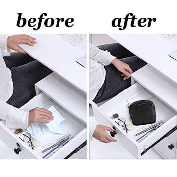 OWTING Sanitary Napkin Storage Bag,Menstrual Cup Pouch,Girls Travel Geometric Stitching Small Makeup Sanitary Pads Organizer,Portable,Large Capacity (Black) 1