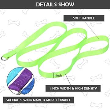 HOMIMP Slip Lead Dog Leash 6 FT- 8 PCS Bulk Colors Kennel Control Leashes for Small Medium Large Dogs Puppy Animal Rescue, Grooming - Heavy Duty Strong Nylon 6 Foot Long for Shelter, Vet, Training