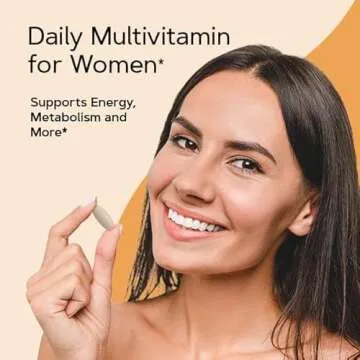 GNC Women's One Daily Multivitamin - Energy & Metabolism| Supports Increased Energy, Performance, Focus, Metabolism, and Cardiovascular Health | Daily Supplement for Women| 60 Caplets
