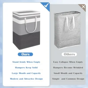 BlissTotes Collapsible Waterproof Laundry Basket Set