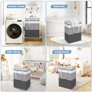 BlissTotes Collapsible Waterproof Laundry Basket Set