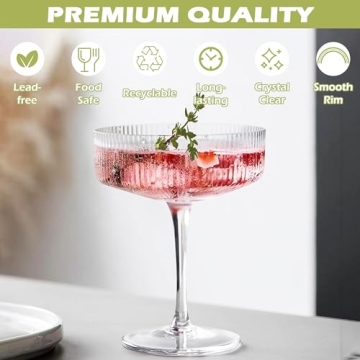 Montex Vintage Cocktail Glasses - Perfect for Cocktails