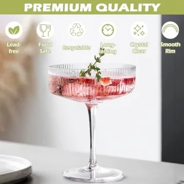 Montex Vintage Cocktail Glasses - Perfect for Cocktails