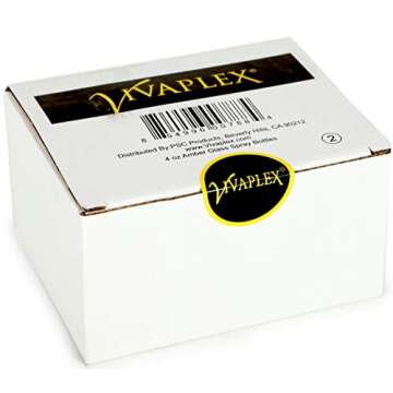 Vivaplex, Amber, 4 oz Glass Bottles, with Black Fine Mist Sprayers - 2 pack