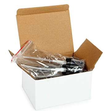 Vivaplex, Amber, 4 oz Glass Bottles, with Black Fine Mist Sprayers - 2 pack