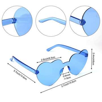 MIAHART 6 Pcs Short Bob Wig and 6 Pcs Sunglass Set, Neon Colored Wigs Colorful Cosplay Wigs Daily Pa...