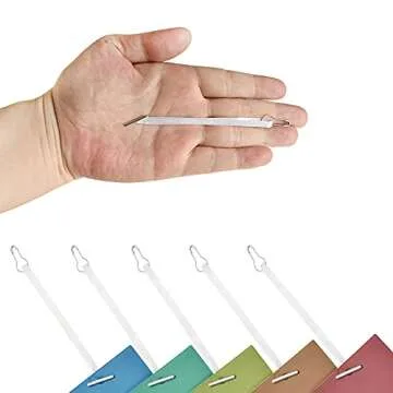 4.5" 500Pcs Hang Tag Fasteners Silks and Satin Strings Safety Pin and Barb Easy and Fast to Attach(White)