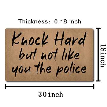 Welcome Funny Doormat Rubber Back for Entrance Way