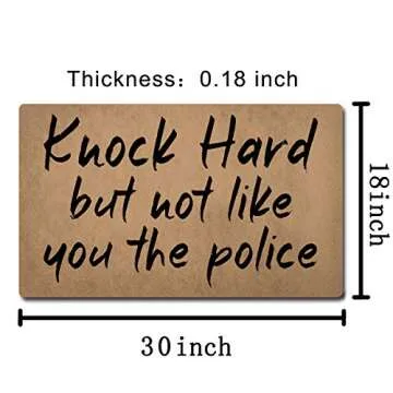 Welcome Funny Doormat Rubber Back for Entrance Way