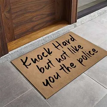 Welcome Funny Doormat Rubber Back for Entrance Way