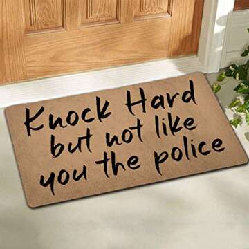 Welcome Funny Doormat Rubber Back for Entrance Way