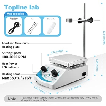 Precision SH-2 Hot Plate Magnetic Stirrer Mixer for Labs