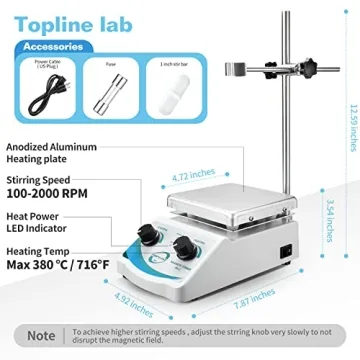 Precision SH-2 Hot Plate Magnetic Stirrer Mixer for Labs