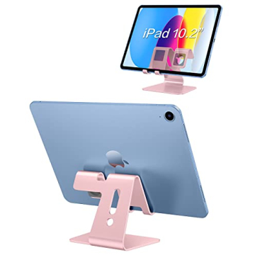 OMOTON Stand for Apple Watch - 2 in 1 Universal Desktop Stand Holder (Not Include Charger) for All iPhone 15 14 13 12 and Apple Watch Series 9/8/SE2/7/6/SE/5/4/3/2(Both 38/40/41/42/44/45mm) Rose Gold