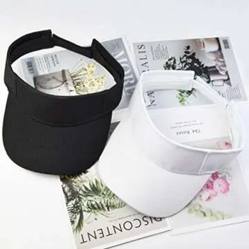 Marrywindix 5 Pieces Sport Wear Athletic Visor Sun Sports Visor Hat Visor Adjustable Cap for Women and Men